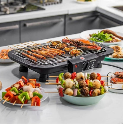 Parrilla Eléctrica Antiadherente para Asados - 6 Niveles de Potencia