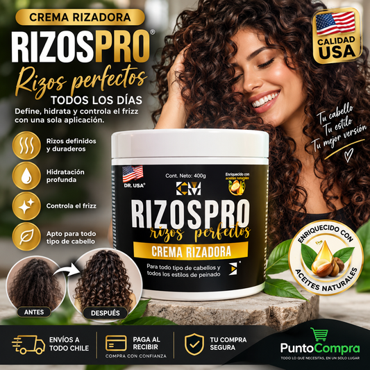 RizosPro Crema Rizadora 400 g – Define, Hidrata y Controla el Frizz.